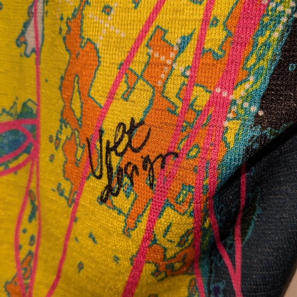 Volt Design Colore Ta Vie Sz 4 Colorful Art To Wear Shirt Top XL Abstract Artsy - Picture 5 of 15